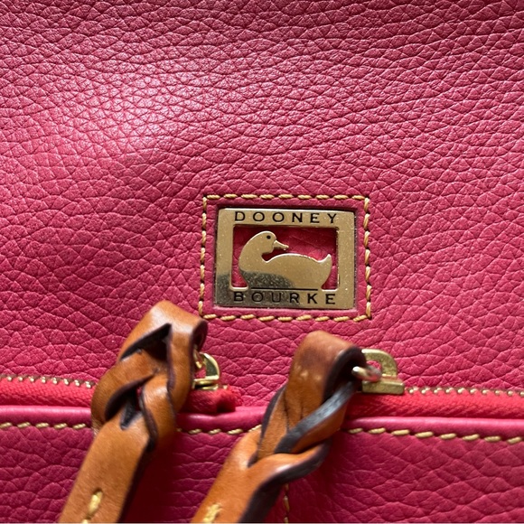 Dooney and Bourke pink pebble leather with a camel colored smooth leather strap - Picture 3 of 15
